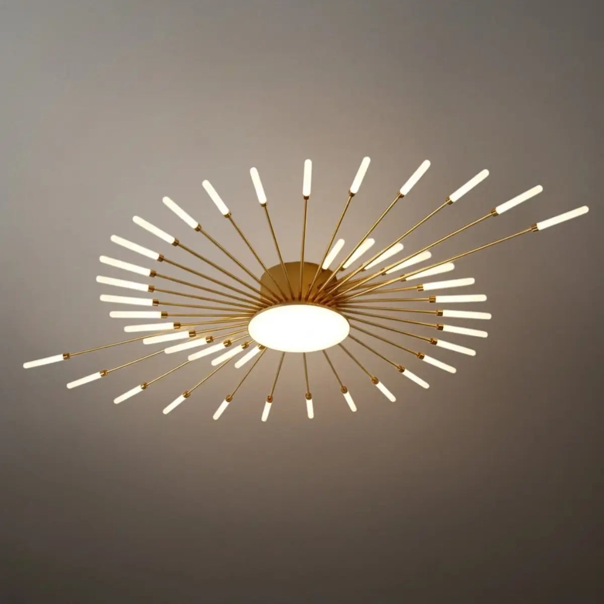 Nebula Modern Firework Ceiling Light – Gold/Black for Bedroom Dining Room Living Room
